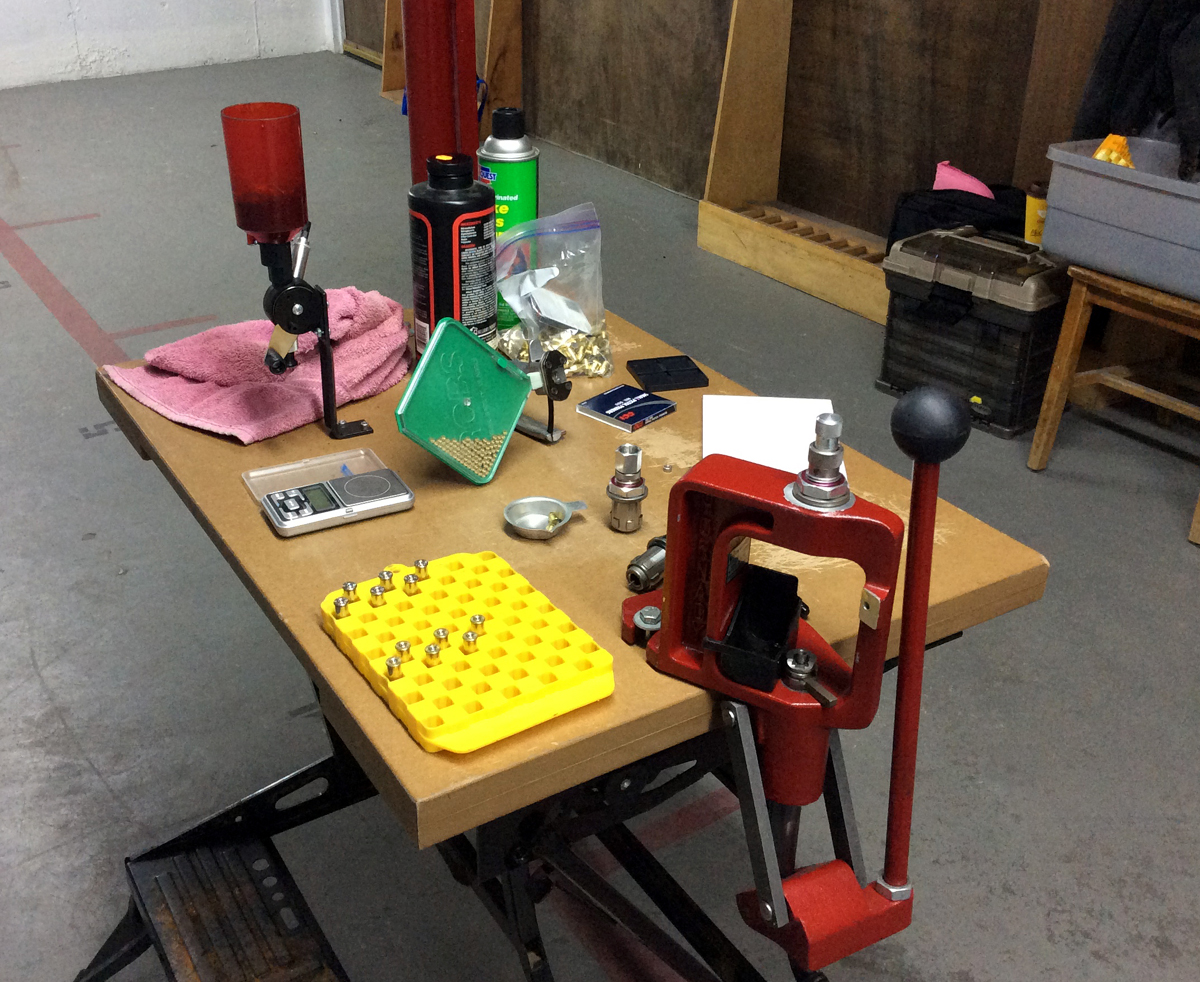 Figure 1 - Portable Reloading Bench Set Up at the Range